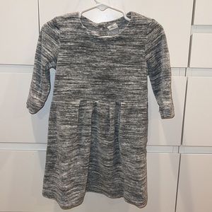 Like New Gap Heather Gray Velour Dress with 3/4 length sleeve
